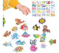 Puzzle 3D pour | 25 pièces DIY Creative Assembly Toy - DIY 3D Creative Paper Jigsaw Puzzle, for Classroom Family Road Trip Boys Girls Kids School Travel Stocking Stuffer Crafts