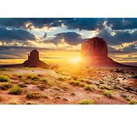 Puzzle 3D pour Adultes 100 pièces, beauté Naturelle, Soleil, désert, Utah, USA, Monument Valley, Arizona 45,5x35,5CM