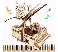 Puzzle 3D pour adultes et adolescents - Boîte à musique piano cool à faire soi-même pour adultes - Kit de construction mécanique en bois pour enfants à partir de 14 ans