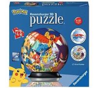 Puzzle 3d - puzzleball pokemon : dracaufeu salameche carapuce et bulbizarre - 72 pieces - ravensburger puzzle enfant G