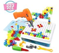 Puzzle 3D - QUOXO - Kit Mosaïque 223 Pcs - Jeu Montessori - Enfants 3-5 Ans - Mixte