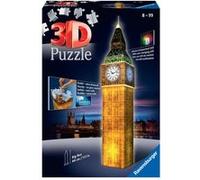 Ravensburger – Puzzle 3D Big Ben illuminé – 216 pièces numérotées, sans colle, à partir de 8 ans