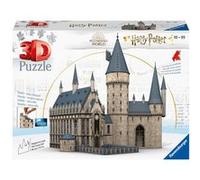 Ravensburger Puzzle 3D Château de Poudlard – La Grande Salle Harry Potter, 540 pièces, sans colle