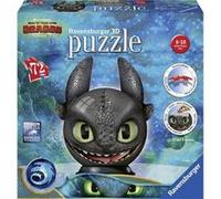 Puzzle 3D Ravensburger Dragons 3 Ohnezahn avec oreilles - Mixte - A partir de 6 ans Or