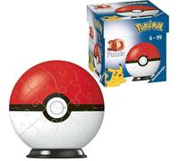 Puzzle 3D Ravensburger, Pokéball Pokémon Rouge 54 Pièces