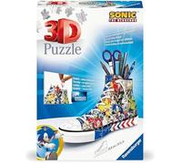 Ravensburger Puzzle 3D Sneaker Sonic - Pot à crayons - 108 pièces numérotées - Sans colle - 8 ans+