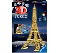 Ravensburger Puzzle 3D Tour Eiffel illuminée – 216 pièces numérotées – Dès 10 ans – Sans colle