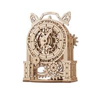 UGEARS Réveil Vintage Puzzle 3D Bois - Maquette Mecanique en Bois a Construire - Horloge mécanique Puzzle 3D Kit - DIY Casse Tête Jouet Horloge pour Adultes et Enfants