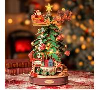 Puzzle 3D - ROBOTIME - AMS01 - Arbre de Noël musical - Boîte à musique tournante - 500 pièces
