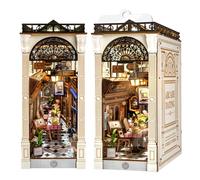 Puzzle 3D - ROBOTIME Book Nook Kit avec lumière LED(Arcade Dating), serre-livres à monter soi-même pour décorer une étagère