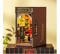 Puzzle 3D - ROBOTIME Book Nook Kit avec lumière LED(Bookstore), serre-livres à monter soi-même pour décorer une bibliothèque