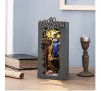 Puzzle 3D - ROBOTIME Book Nook Kit avec lumière LED(Magic House), serre-livres à monter soi-même pour décorer une bibliothèque