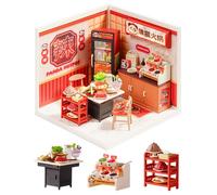 Puzzle 3D - ROBOTIME Kit de maison miniature à monter soi-même Panda Hot Pot Super Creator