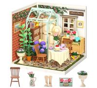 Puzzle 3D - ROBOTIME Kit de maison miniature à monter soi-même pour jardin de thé fleuri