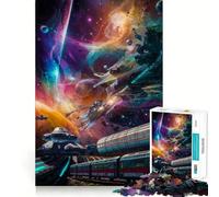 Puzzle 3D Space Odyssey Express pour Adultes, 1000 pièces, défi Mental, Jeu de réflexion, détente, découpe précise, Cadeau mémorable (38x52cm)