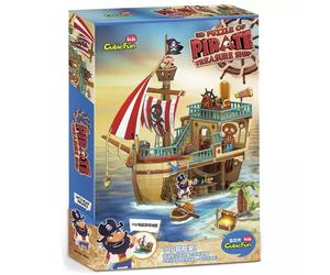 Puzzle 3D Statek piracki ze skarbem Cubicfun
