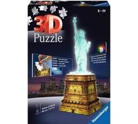 Puzzle 3D Statue de la Liberté illuminée - Ravensburger - Monument 108 pieces - sans colle - avec LEDS couleur - Des 8 ans