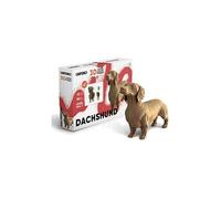 CARTONIC Chien Teckel Puzzle 3D en Carton - Maquette à Monter | 72 Pièces, 28 × 18 × 7 cm - Kit Sculpture DIY à Peindre, Matériaux Recyclés, Ados & Adultes, Idée Cadeau Déco