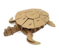 Puzzle 3D - Tortue - 15x12x3cm - maquette carton à monter, décorer, colorier Beige G