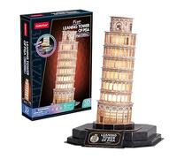 Puzzle 3D - Tour de Pise LED | Maquette A Construire | Puzzles 3D Adulte Et Puzzle 3D Enfant 8 Ans | Maquette Jouet Enfants | 42 Pièces
