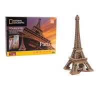 EXPLORA - Tour Eiffel - Puzzles 3D - 540203-131 Pièces - Monument Historique - Niveau 5 - sans Colle Ni Ciseaux - Paris - Jeu de Construction - Licence National Géographic - À Partir de 8 Ans
