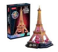 Puzzle 3D - Tour Eiffel LED | Maquette A Construire | Puzzles 3D Adulte Et Puzzle 3D Enfant 8 Ans | Maquette Jouet Enfants | 51 Pièces