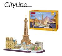 Puzzle 3D Tour Eiffel Paris - XTREM RAIDERS - Enfant 8 ans et plus - Voyage et cartes - Carton plume prédécoupé
