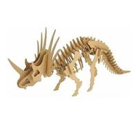 Puzzle 3D - Tricératops - 35x15x11cm - - maquette carton à monter, décorer, colorier Beige G