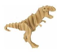 Puzzle 3D - Tyrannosaure - 28x18x7,5cm - maquette carton à monter, décorer, colorier Beige G