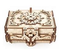 UGEARS Puzzle 3D Coffre - Boîte antique mécanique en bois, 100-200 pièces, compartiments secrets, 14+
