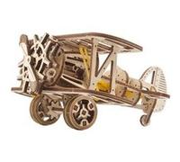 UGEARS Maquette mécanique en bois Mini-biplan Doré