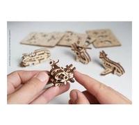 UGEARS U-Fidgets - Bibelots de casse-tête mécaniques - Ensemble de 4 modèles - Casse-tête 3D anti-stress - Kit d'auto-assemblage - 4 modèles mini - Modèle miniature - Jeu de construction