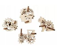 Puzzle 3D Ugears U-Fidgety Trybiki 4 szt. 36 el. Ugears