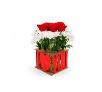 puzzle 3D, vase décoratif I LOVE YOU, EWA, bois, 12 pièces