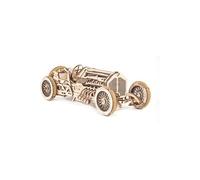 Ugears U-9 Grand Prix Car Wooden Mechanical Model Onstruction Game Doré