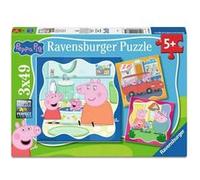 Puzzle 3x49 pieces La famille d abord Peppa Pig Beige
