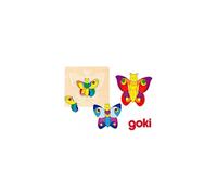 Puzzle 4 couches papillon - GOKI - Animaux - Moins de 100 pièces - Bébé - Mixte