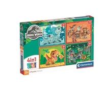 Clementoni Puzzle Jurassic World 4-en-1 – 3 ans+ – 12/16/20/24 pièces – 19x14 cm – Supercolor