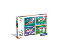 Puzzle 4 en 1 - A Day with Unicorns