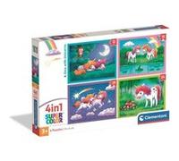 Puzzle 4 en 1 - A Day with Unicorns G