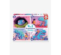 4 Puzzles - EDUCA - Dinos sympathiques - 20+40+60+80 pièces