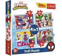 Puzzle 4 en 1 - TREFL - Spiday's team - 500-750 pièces - Dessins animés - Mixte