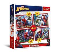 Puzzle 4 en 1 - TREFL - Spiderman - 4 puzzles - Moins de 100 pièces - Multicolore