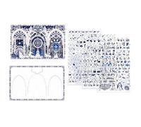 Puzzle 4 feuilles, art artisanal, film hologramme mosaïque, décoration | Compact Sticker Mosaics, Multiuse for Relaxation, Mindfulness DIY Craft, Débutant Home Office, Versatile Easy to Use