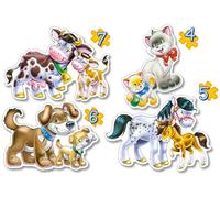 Puzzle 4 Pièces 4 Puzzles : Chacun Son Petit