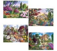 Puzzle 4 x 500 pièces : Faune et flore de nos campagnes