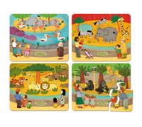Puzzle 4 x 6 pièces : Les animaux du zoo