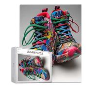 Puzzle 4000 Pièces Adulte Puzzle Couleur Puzzles Classiques, 4000 Pièces Jeu éducatif défi Jouet Puzzles Chaussures Graffiti Art DIY Jeu Occasionnel Jouets Cadeau Intéressants Ami De La Famille S-519