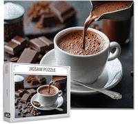 Puzzle 4000 Pieces Adultes café Jigsaw Puzzles Classiques Impossible Qualité SupéRieure Bois Panorama Art, Stimulent La Logique et La Concentration Avec Une IdéE Cadeau Homme et Femme 87.5x141.5cm Q-7