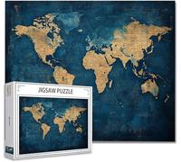 Puzzle 4000 Pieces Adultes Carte du Monde Jigsaw Puzzles Classiques Impossible Qualité SupéRieure Bois Panorama Art, Stimulent La Logique et La Concentration avec IdéE Cadeau Femme 87.5x141.5cm L-8